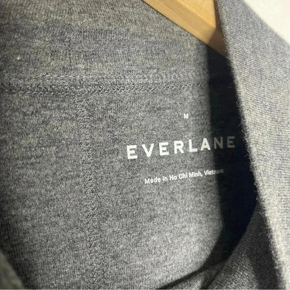 Everlane The Cotton Mock Neck Dress Charcoal Size Medium - Picture 4 of 7